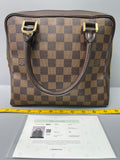 Pre-Owned Louis Vuitton Brera Damier Ebene Canvas Brown Satchel Handbag  47406829